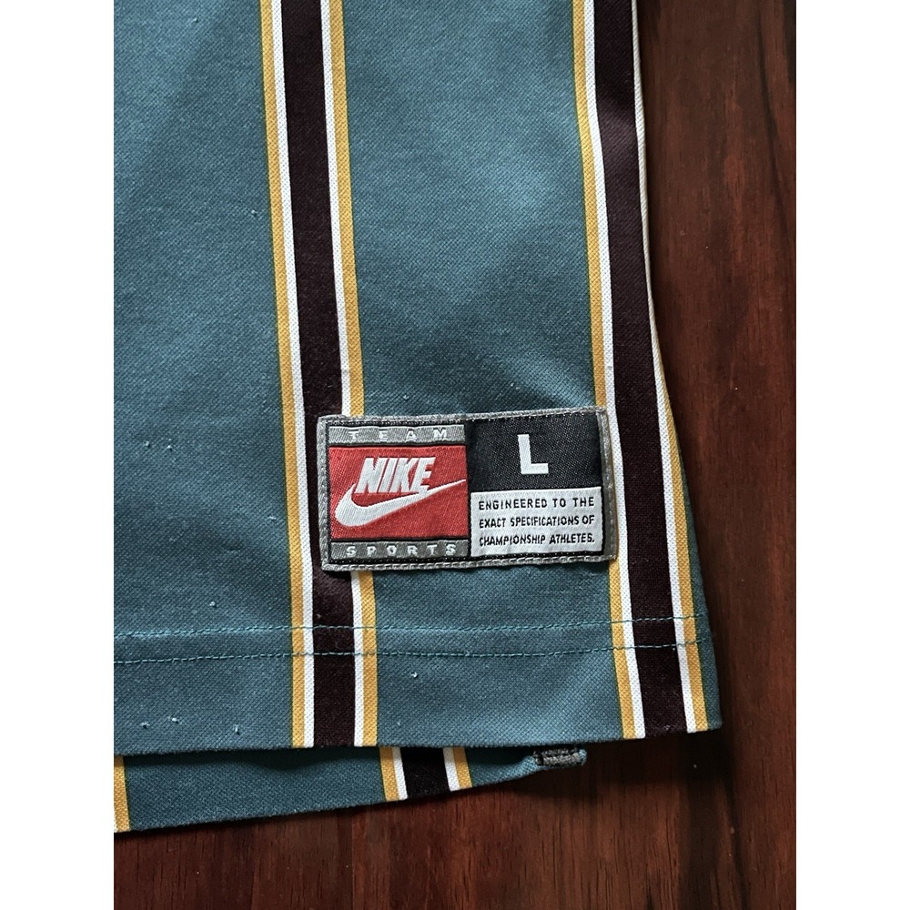 Vintage 1997 Nike Los Angeles LA Galaxy MLS Home Jersey Green Striped Mens Large - Picture 6 of 16